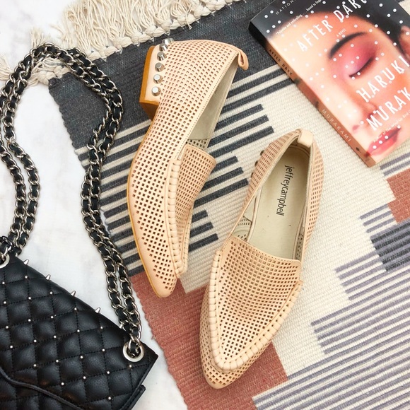 Jeffrey Campbell Shoes - Jeffrey Campbell Blush Studded Heel Loafers